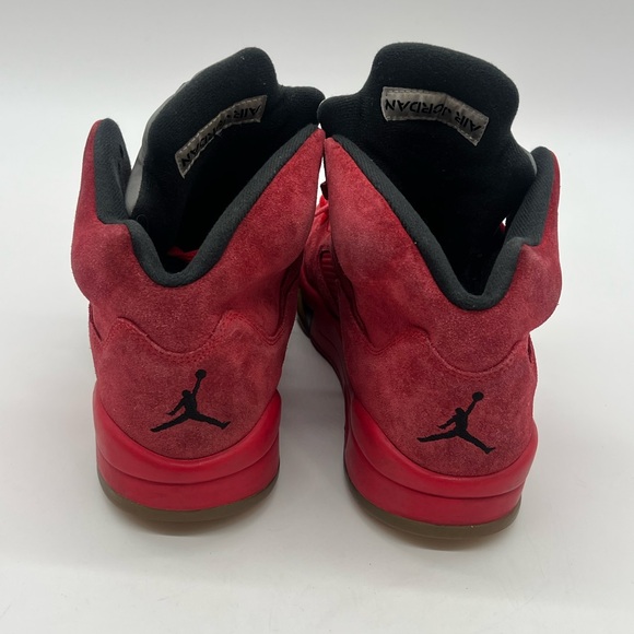 Nike Men’s Size 9.5 Air Jordan 5 Retro Red Suede Lace Up Sneaker 136027-602. - Picture 6 of 13